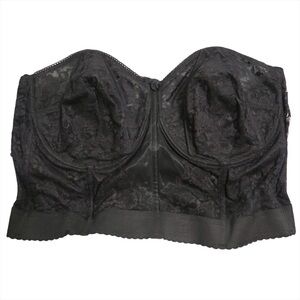 Goddess Black Lace‎ Corset Top Strapless Bustier